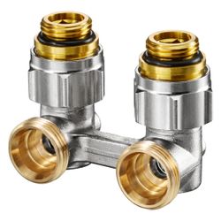 Oventrop ZB Multiflex Absperrwinkelverschraubung 1/2" x 3/4" AG, Messing vernickelt, ... OVENTROP-1015884 4026755228908 (Abb. 1)