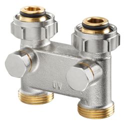 Oventrop Umlenkstück mit Absperrung Durchgangsausführung, 50mm, 3/4" Überwurfmutter x... OVENTROP-1016362 4026755117141 (Abb. 1)