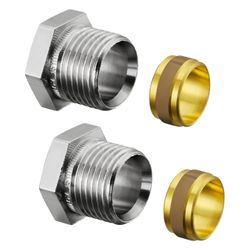 Oventrop Ofix CEP Klemmringverschraubungen 2-fach, für Verbindungsrohr G 1/2" x 15mm,... OVENTROP-1016853 4026755117653 (Abb. 1)