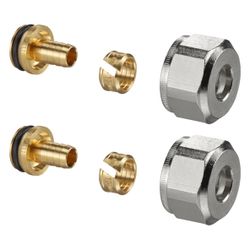 Oventrop Ofix Klemmringverschraubung für 3/4" AG, 16x1,5mm, 2-fach für Kunststoffrohr... OVENTROP-1016882 4026755117820 (Abb. 1)
