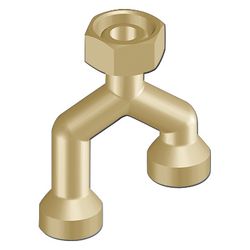 Oventrop Duo-Anschlussstück für Wandeinbaukasten Unibox, 1x 3/4" Überwurfmutter und 2... OVENTROP-1022655 4026755313000 (Abb. 1)