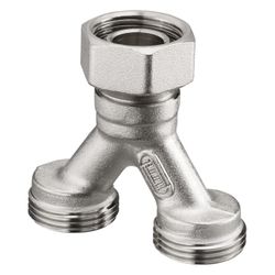 Oventrop Duo-Anschlussstück für Wandeinbaukasten Unibox, 1x 3/4" Überwurfmutter und 2... OVENTROP-1022655 4026755313000 (Abb. 1)
