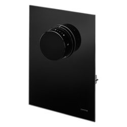 Oventrop Abdeckung mit Thermostat für Unibox T-RTL, Echtglas Schwarz, 1022778... OVENTROP-1022778 4026755471670 (Abb. 1)