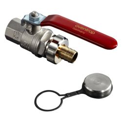 Oventrop Kugelhahn mit Schlauchverschraubung DN 25, R 1" IG, PN, 16 für Temperaturen ... OVENTROP-1036158 4026755275285 (Abb. 1)