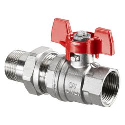 Oventrop Optiba Kugelhahn Flügelgriff DN 25, 1" Innengewinde, Verschraubung mit Außen... OVENTROP-1075808 4026755128833 (Abb. 1)