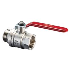 Oventrop Optiba Kugelhahn Hebelgriff DN 15, G 1/2" Innengewinde, G 1/2" Außengewinde,... OVENTROP-1076204 4026755129038 (Abb. 1)