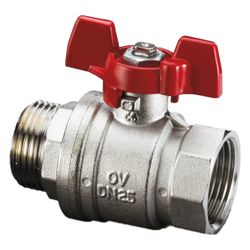 Oventrop Optiba Kugelhahn Flügelgriff DN 25, G 1" Innengewinde, G 1" Außengewinde, PN... OVENTROP-1076308 4026755129106 (Abb. 1)