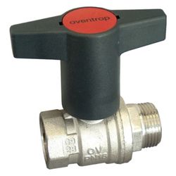 Oventrop Optiba Kugelhahn Knebelgriff DN 50, 2" Außen- und Innengewinde, Messing, 107... OVENTROP-1077316 4026755367713 (Abb. 1)