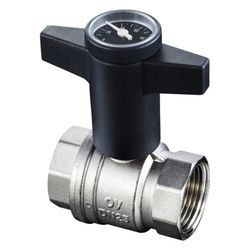 Oventrop Kugelhahn Optiba mit Thermometer Knebelgriff, beidseitig Innengewinde 3/8"... OVENTROP-1078003 4026755305678 (Abb. 1)