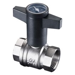 Oventrop Kugelhahn Optiba mit Thermometer Knebelgriff, beidseitig Innengewinde 1/2", ... OVENTROP-1078004 4026755305685 (Abb. 1)