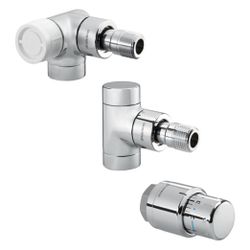 Oventrop Baureihe E/UniS Anschluss-Set DN 15 Winkeleckausführung links, verchromt... OVENTROP-1164352 4026755332643 (Abb. 1)