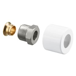 Oventrop Klemmringverschraubungs-Set für Baureihe E, 1/2" x 15mm, Weiß, 1169193... OVENTROP-1169193 4026755133370 (Abb. 1)