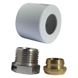Oventrop Klemmringverschraubungs-Set für Baureihe E, 1/2" x 15mm, Weiß, 1169193... OVENTROP-1169193 4026755133370 (Abb. 1)