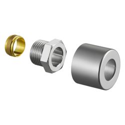 Oventrop Klemmringverschraubungs-Set für Baureihe E, 1/2" x 15mm, Edelstahl-Design, 1... OVENTROP-1169593 4026755333558 (Abb. 1)
