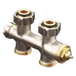 Oventrop Multiblock T Anschlussarmatur 3/4" Überwurfmutter x 3/4" AG, Zweirohr Durchg... OVENTROP-1184013 4026755241655 (Abb. 1)