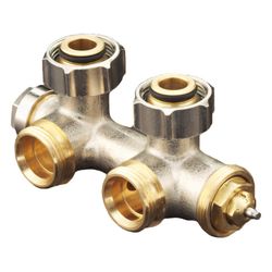 Oventrop Multiblock T Anschlussarmatur 3/4" Überwurfmutter x 3/4" AG, Ein- und Zweiro... OVENTROP-1184024 4026755291094 (Abb. 1)