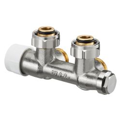 Oventrop Multiblock T Anschlussarmatur 3/4" Überwurfmutter x 3/4" AG, Ein- und Zweiro... OVENTROP-1184024 4026755291094 (Abb. 1)