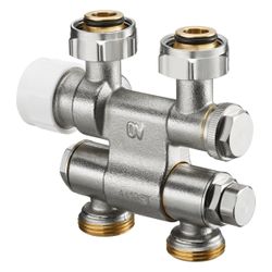 Oventrop Multiblock TF Anschlussarmatur 3/4" Überwurfmutter x 3/4" Außengewinde, schw... OVENTROP-1184025 4026755312089 (Abb. 1)