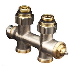 Oventrop Multiblock T Anschlussarmatur 1/2" AG x 3/4" AG, Ein- und Zweirohr Durchgang... OVENTROP-1184033 4026755291100 (Abb. 1)
