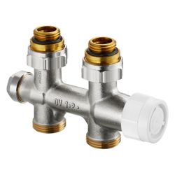 Oventrop Multiblock T Anschlussarmatur 1/2" AG x 3/4" AG, Ein- und Zweirohr Durchgang... OVENTROP-1184033 4026755291100 (Abb. 1)