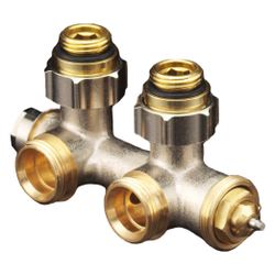Oventrop Multiblock T Anschlussarmatur 1/2" AG x 3/4" AG, Ein- und Zweirohr Eckausfüh... OVENTROP-1184034 4026755291117 (Abb. 1)