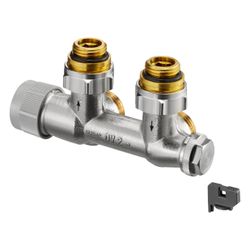 Oventrop Multiblock TQ Anschlussarmatur Eckausführung, Rp 1/2" Außengewinde, mit Q-Te... OVENTROP-1184074 4026755423464 (Abb. 1)