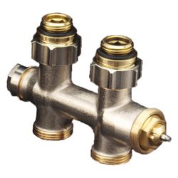 Oventrop Multiblock T Anschlussarmatur 1/2" AG x 3/4" AG, Zweirohr, Durchgangsausführ... OVENTROP-1184083 4026755241679 (Abb. 1)
