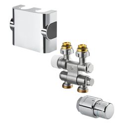 Oventrop Anschlussset für Badheizkörper Multiblock TF/Uni SH, schwenkbar, verchromt, ... OVENTROP-1184235 4026755319590 (Abb. 1)