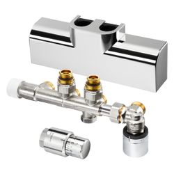 Oventrop Anschlussset für Badheizkörper Multiblock T-RTL und SH, Chrom, 1184288... OVENTROP-1184288 4026755422672 (Abb. 1)