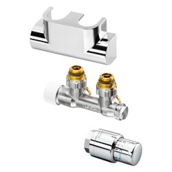 Oventrop Anschlussset für Badheizkörper Multiblock T/Uni SH, Eckausführung, Edelstahl... OVENTROP-1184384 4026755332506 (Abb. 1)