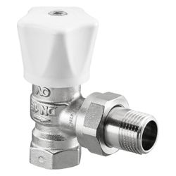 Oventrop HRV Handregulierventil DN 15 1/2, PN 10 Eckausführung, Handregulierkopf Weiß... OVENTROP-1191504 4026755251685 (Abb. 1)