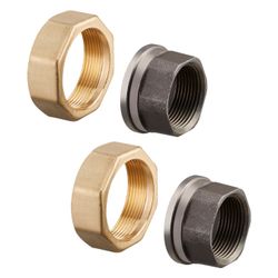 Oventrop Anschlussset für Regumat DN 32 Gewindetüllenset Rp 1 1/4", G 2” Überwurfmutt... OVENTROP-1350476 4026755342482 (Abb. 1)