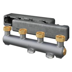 Oventrop Verteilerbalken Regumat DN 25 für 2 Heizkreise, PN 4, mit Wärmedämmung, Grau... OVENTROP-1351570 4026755497991 (Abb. 1)