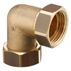 Oventrop Anschlusswinkel für Kesselverrohrung, G 1” Überwurfmutter x G 1” Überwurfmut... OVENTROP-1359063 4026755318166 (Abb. 1)