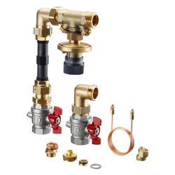 Oventrop Wärmemengenzähler-Anschlussset für Verteiler Eckausführung, Hycocon DTZ, Kug... OVENTROP-1404682 4026755450699 (Abb. 1)