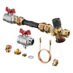 Oventrop Wärmemengenzähler-Anschlussset mit Cocon QDP, Durchgangsausführung, DN 20, 1... OVENTROP-1404885 4026755465518 (Abb. 1)