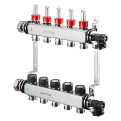 Oventrop Multidis SF Edelstahlverteiler 1" für 5 Heizkreise, 0-5l/min, 1406355... OVENTROP-1406355 4026755440461 (Abb. 1)