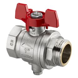 Oventrop Kugelhahn 1", DN 25, mit Temperaturfühleranschluss, 1406708... OVENTROP-1406708 4026755172409 (Abb. 1)