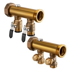Oventrop Multidis SFI Messingverteiler 1 1/2", für 4 Heizkreise... OVENTROP-1414454 4026755373165 (Abb. 1)