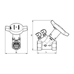 Oventrop HydroControl V Strangregulierventil DN 20, PN 25, Rp 3/4" Innengewinde Hydro... OVENTROP-1062406 4026755479355 (Abb. 1)