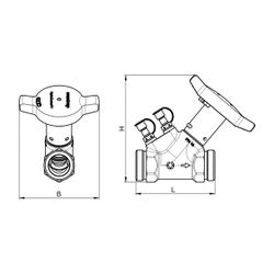 Oventrop HydroControl V Strangregulierventil DN 40, PN 16, G 1 3/4" Außengewinde Hydr... OVENTROP-1062612 4026755479447 (Abb. 1)