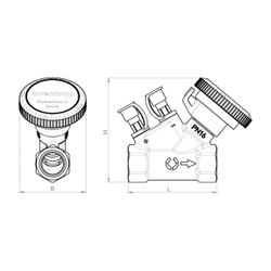 Oventrop HydroCom V Strangregulierventil DN 20, PN 16, Rp 3/4" Innengewinde, HydroPor... OVENTROP-1062706 4026755471366 (Abb. 1)