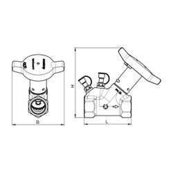 Oventrop HydroControl M Strangregulierventil DN 15, PN 25, HF, Rp 1/2" Innengewinde H... OVENTROP-1065804 4026755479522 (Abb. 1)