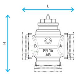Oventrop Misch- und Verteilventil Tri CTZ, DN 32, PN 16, Kvs 7,8, Messing, 1131310... OVENTROP-1131310 4026755492507 (Abb. 1)