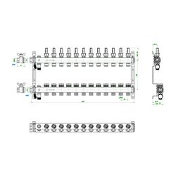 Oventrop Edelstahlverteiler Multidis SF, 12 Heizkreise, 0-5l/min, rostfreier Stahl, 1... OVENTROP-1405962 4026755459029 (Abb. 1)