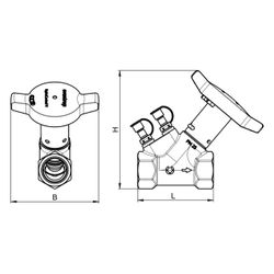 Oventrop HydroControl V Strangregulierventil DN 25, PN 25, Rp 1” Innengewinde HydroPo... OVENTROP-1062408 4026755479362 (Abb. 1)