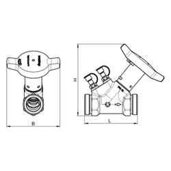 Oventrop HydroControl V Strangregulierventil DN 15, PN 16, G 3/4" Außengewinde HydroP... OVENTROP-1062604 4026755479409 (Abb. 1)