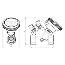 Oventrop HydroCom V Strangregulierventil DN 15, PN 16, Rp 1/2" Innengewinde, HydroPor... OVENTROP-1062704 4026755471359 (Abb. 1)
