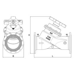 Oventrop Strangregulierventil HydroControl VFS, DN 250, PN 25, Flansch EN1092-1, Kvs ... OVENTROP-1063687 4026755508475 (Abb. 1)