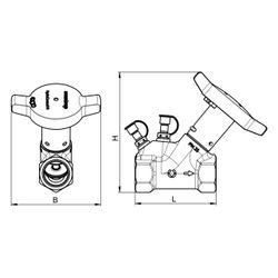 Oventrop HydroControl M Strangregulierventil DN 20, PN 25, Rp 3/4" Innengewinde Hydro... OVENTROP-1065806 4026755479539 (Abb. 1)